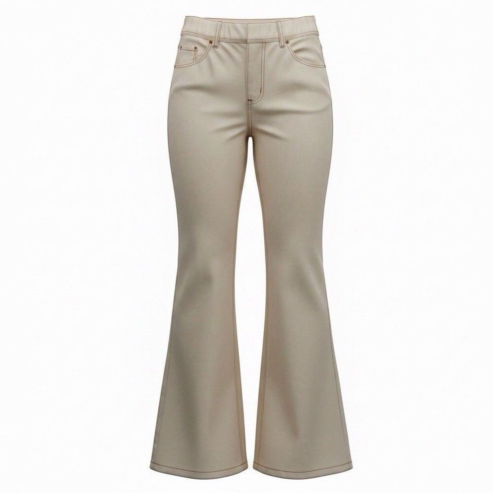 Soft Surroundings Jeans Women's Size Large Pull On Flare Natural Seed Denim Boho
